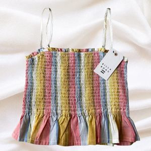✧ NWT ✧ BILLABONG ⌇ STRIPED, CROPPED CAMI